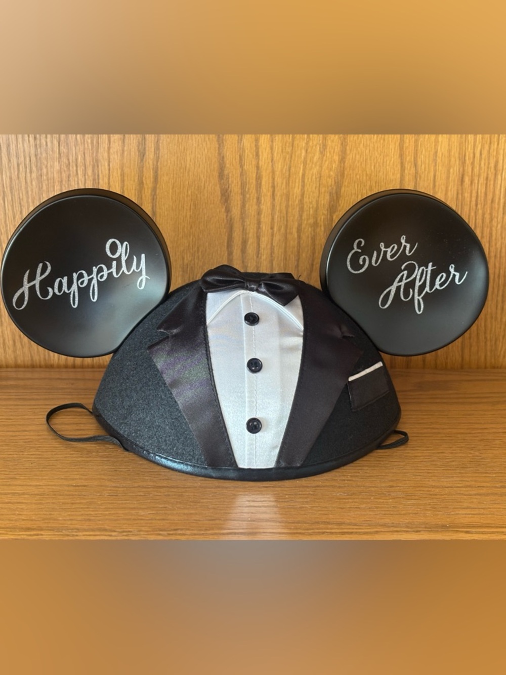 Disney Parks Mickey Mouse Ear Tuxedo Hat   "Happily Ever After"